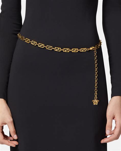 versace greca key belt|Greca Goddess Chain Belt Gold .